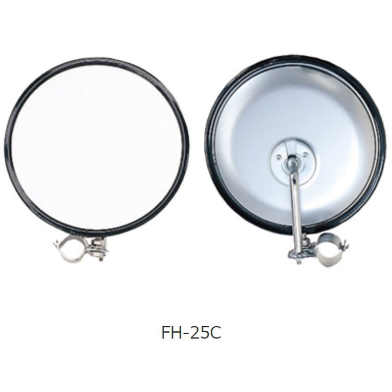 FH-25C ロードビュミラー平面ミラー D型タイプ(自動車用補助ミラー) 信栄物産 (ステー)標準 丸型   FH-25C