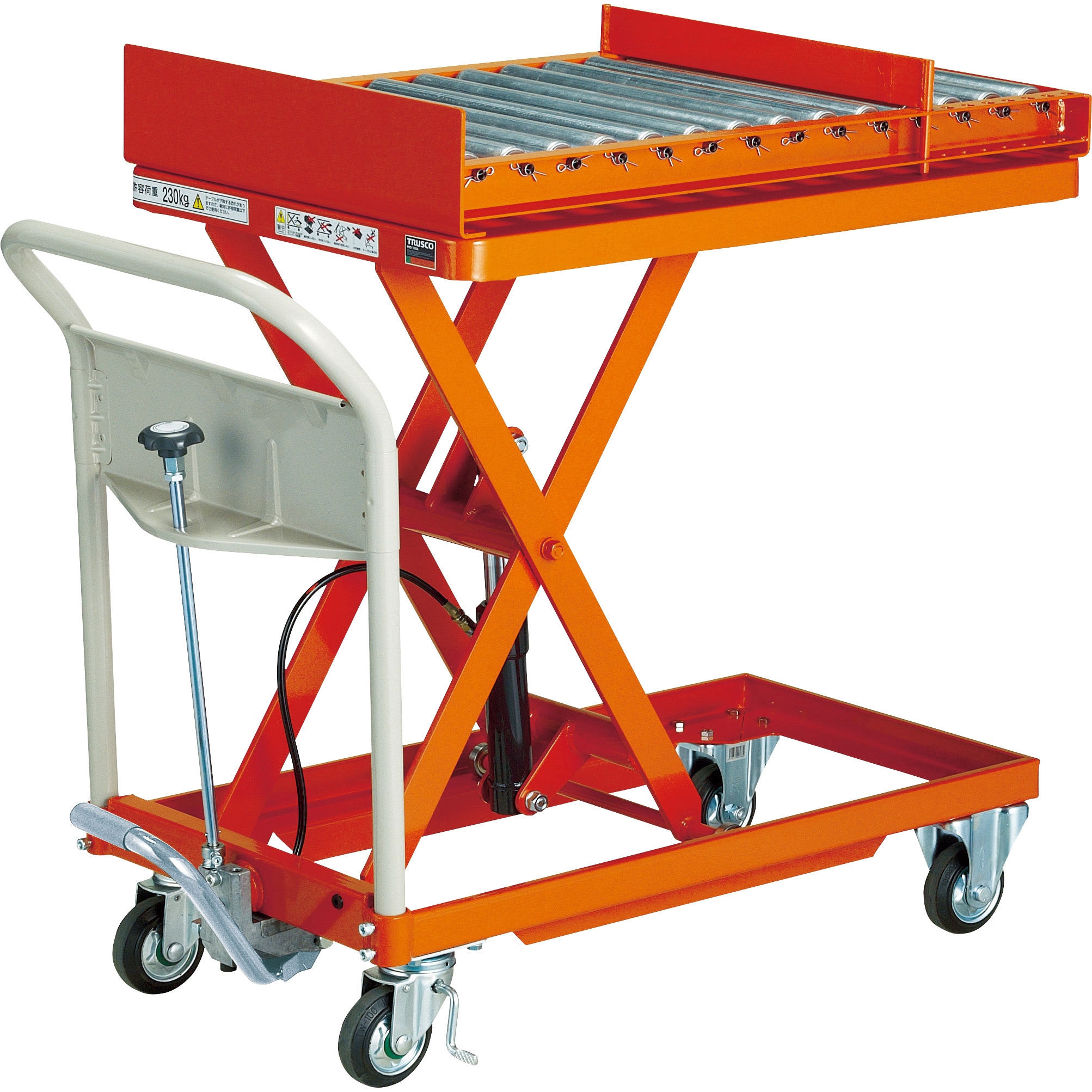 HLFA-S250M1 金型移動用ハンドリフター 足踏み油圧式 TRUSCO 荷重230kg 