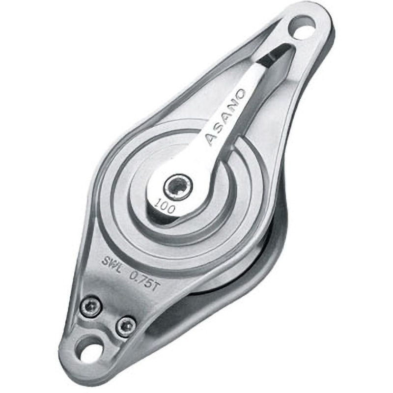 AK10351 延縄用ワニブロック(ベアリング入) 浅野金属工業 シーブ径100mm  AK10351