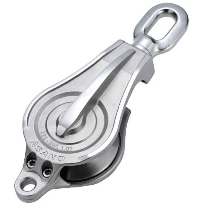 AK10083 巾広ワニブロック(ベアリング入) 浅野金属工業 シーブ径125mm  AK10083