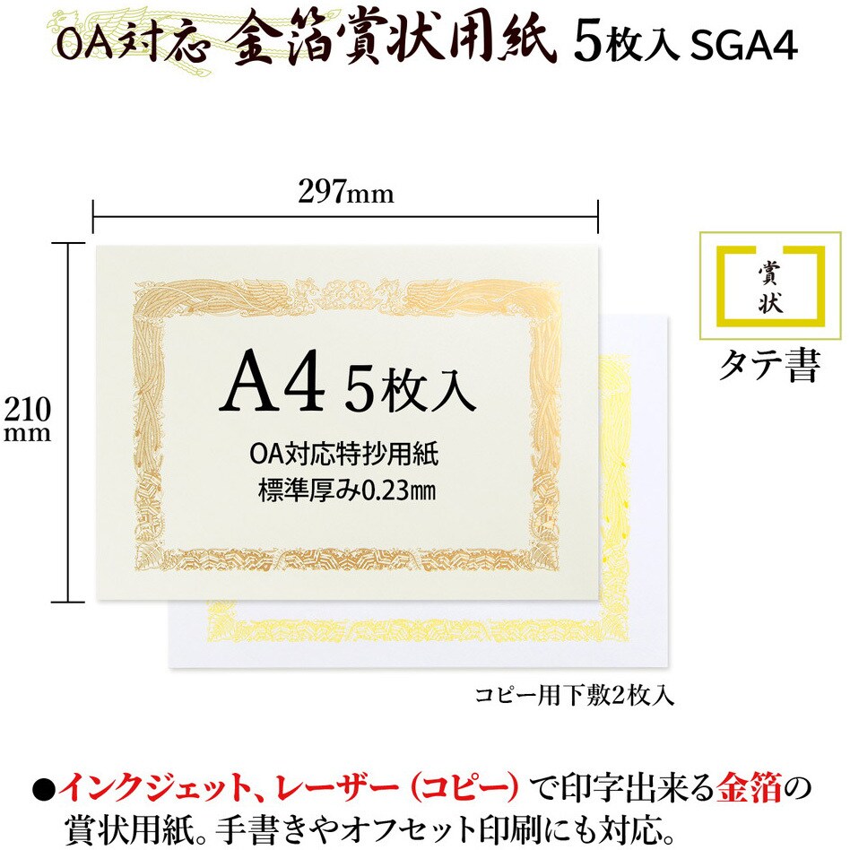 高級感 オキナ ＯＡ対応賞状 業務用 Ａ４ 横書 arkhitek.co.jp