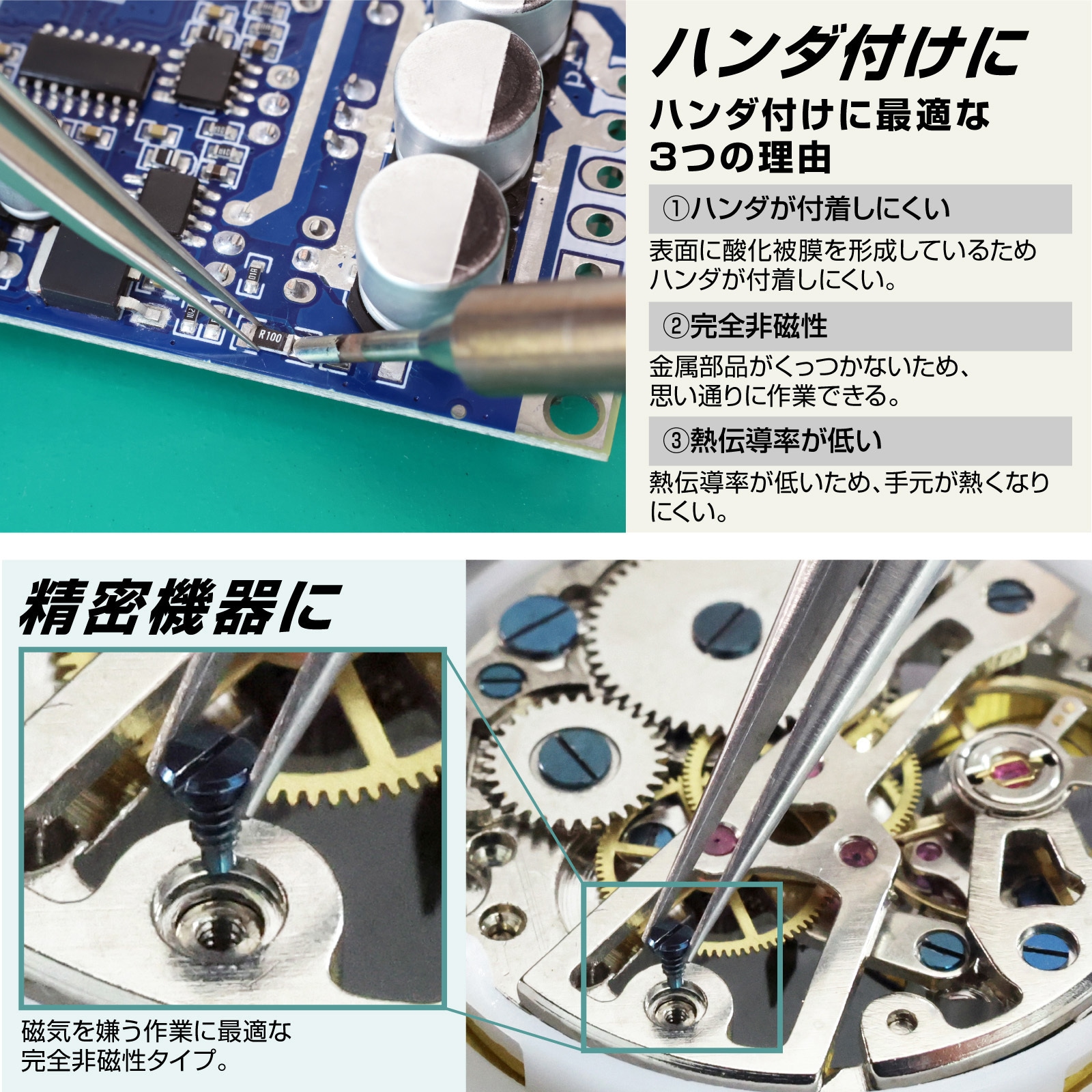PP-121 チタンピンセット ホーザン 全長115mm PP-121 - 【通販モノタロウ】