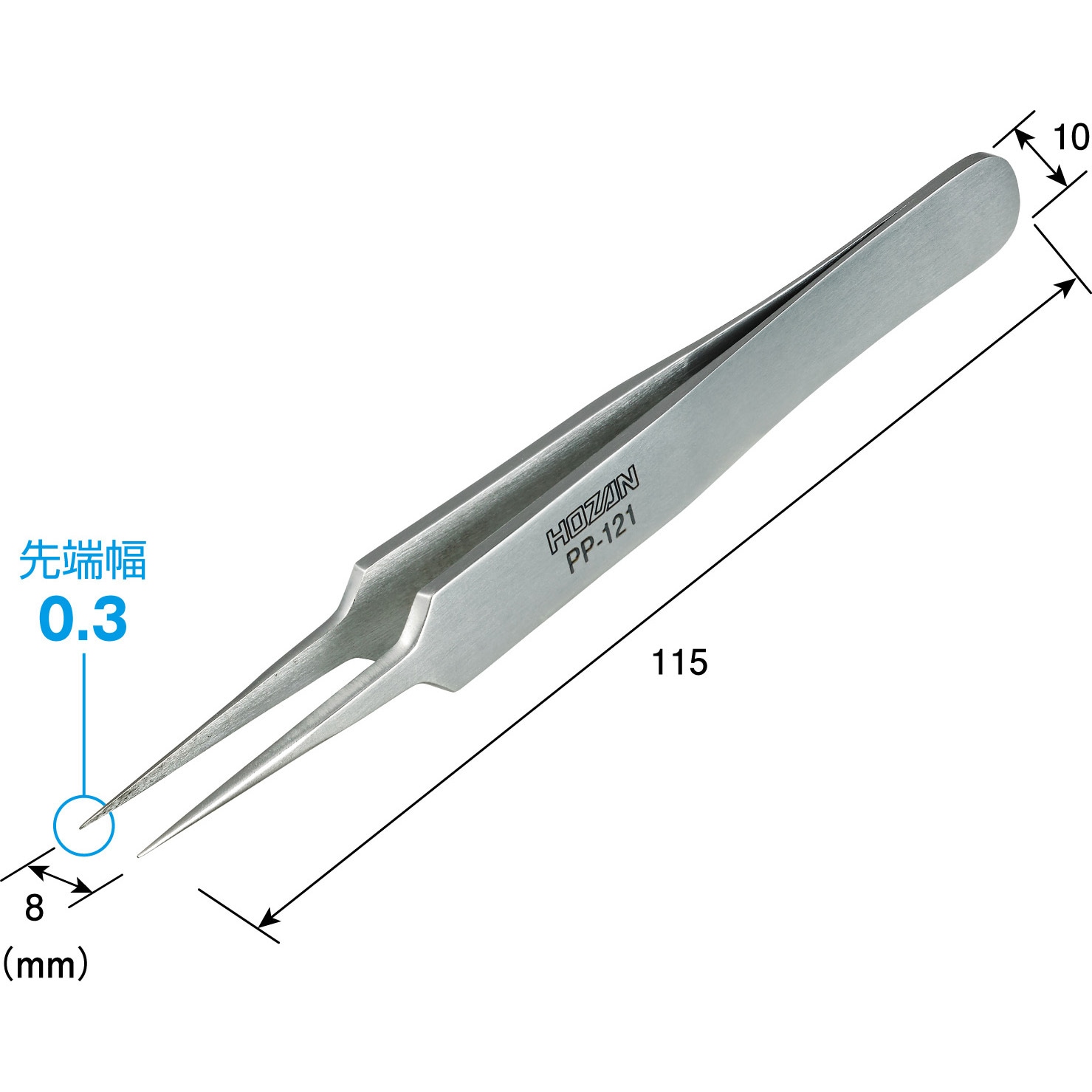 PP-121 チタンピンセット ホーザン 全長115mm PP-121 - 【通販モノタロウ】