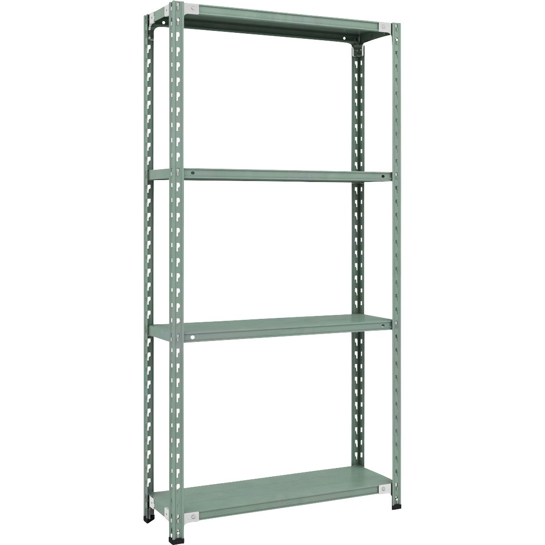 CB-6334-GN セミボルトレス軽量棚 (150kgタイプ、高さ1800mm) 4段 TRUSCO グリーン色 スチール 荷重900kg 奥行302mm  CB-6334-GN