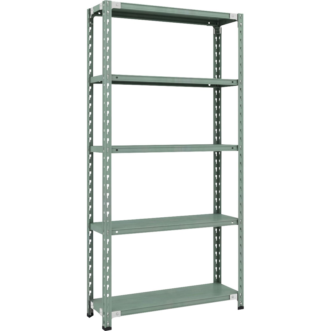 CB-6335-GN セミボルトレス軽量棚 (150kgタイプ、高さ1800mm) 5段 TRUSCO グリーン色 スチール 荷重900kg 奥行302mm  CB-6335-GN