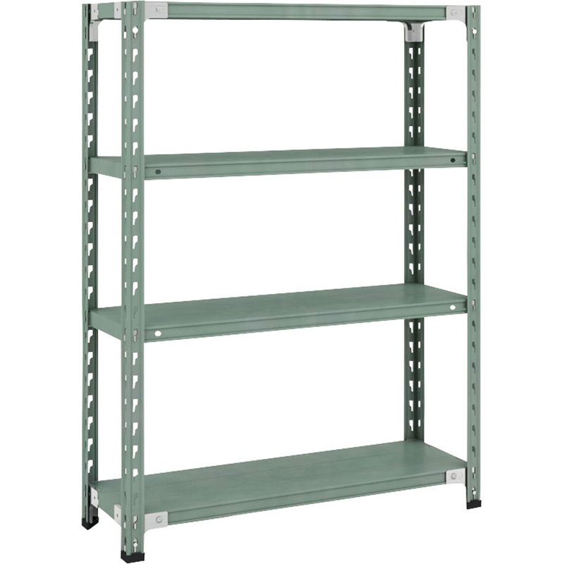 CB-4334-GN セミボルトレス軽量棚 (150kgタイプ、高さ1200mm) 4段 TRUSCO グリーン色 スチール 荷重900kg 奥行302mm  CB-4334-GN 13,485円