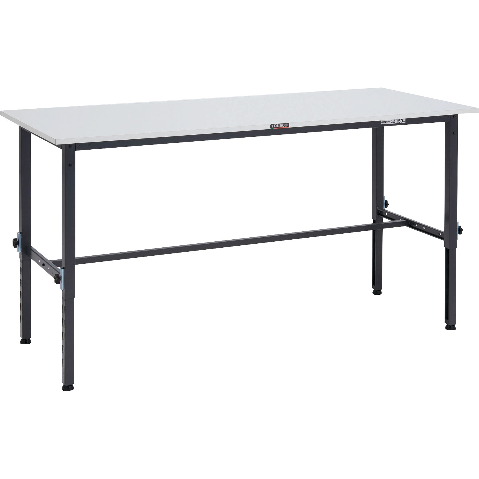 RAEM-1800 DG 軽量高さ調節式作業台(基本タイプ) TRUSCO 荷重150kg リノリューム天板製天板 間口1800mm奥行750mm