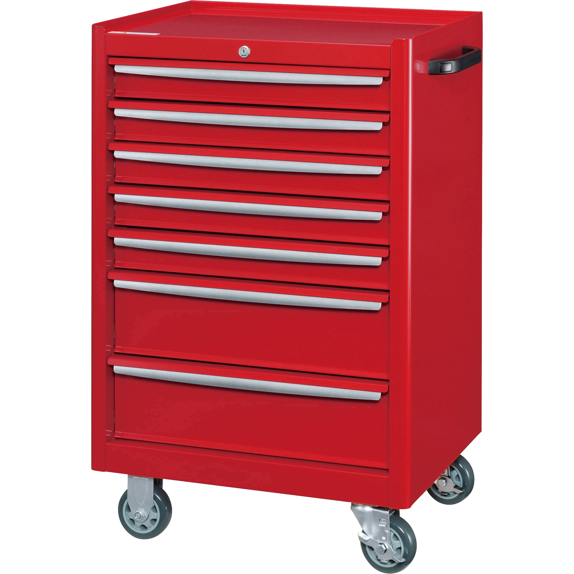 TWZ-927R ツールケースワゴン ダイシン 均等荷重30kg レッド色 積載荷重240kg 高さ940mm間口600mm奥行470mm  TWZ-927R
