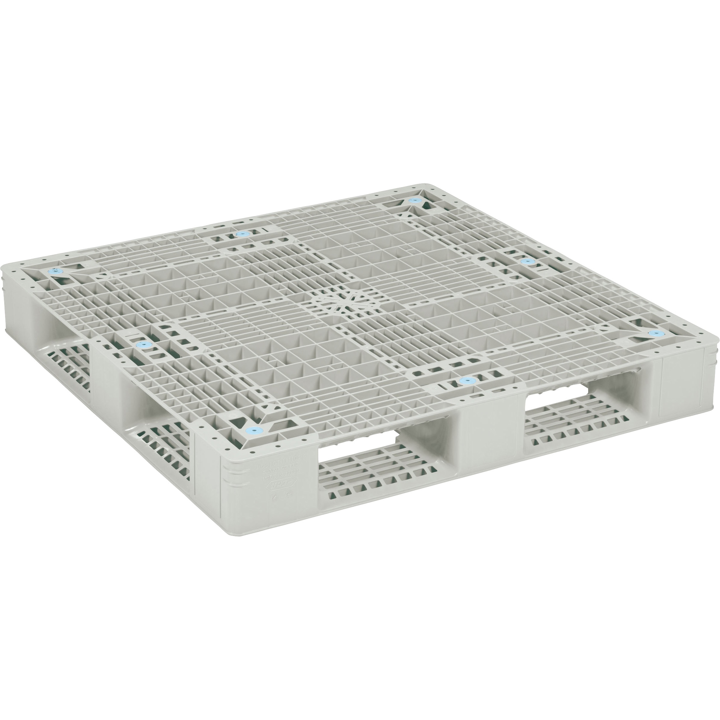 84500400GL804 プラスチックパレット(平置き段積み使用限定タイプ) サンコー(三甲) Aグレー色 SK-GT-1111D4-4-GLA 幅260mm奥行1103mm 1枚 84500400GL804
