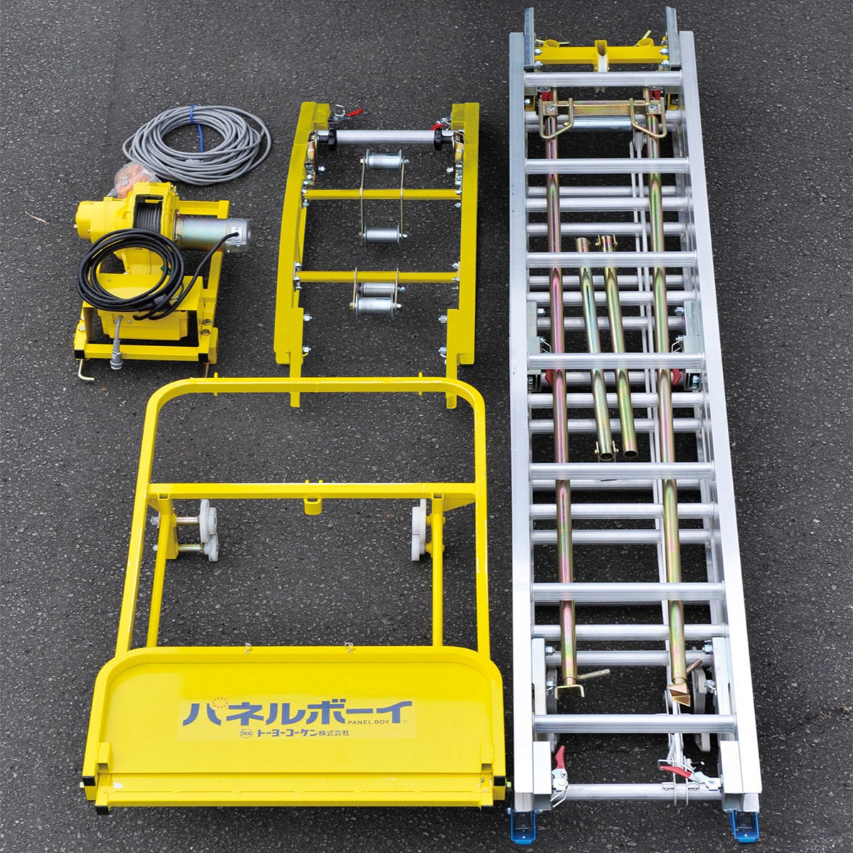 PV-MZ4 太陽光パネル用荷揚げ機パネルボーイ 1セット 長谷川工業