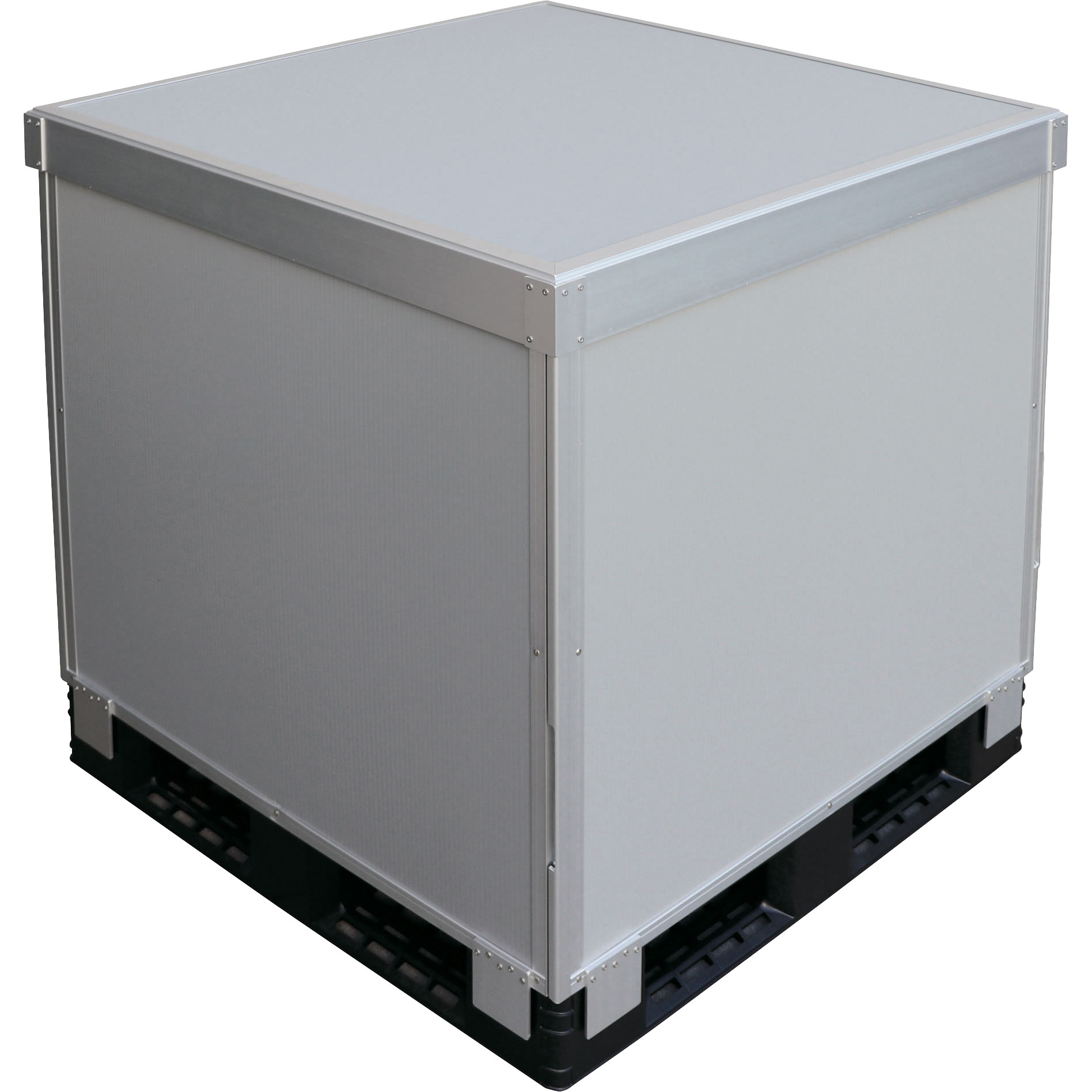 TRUSCO スタックカーゴ4面パネルタイプ 1100X1100XH500 ( SCP4-1150 ) トラスコ中山(株) : リス(RISU) 収納ボックス トランクカーゴ スタック