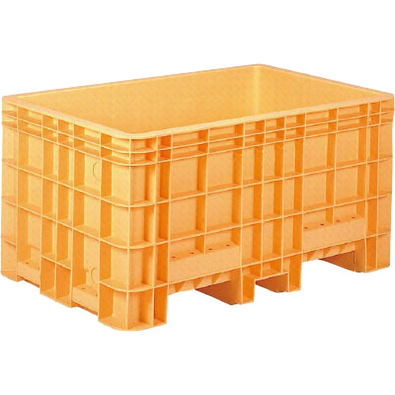 25000000OR302 大型コンテナジャンボックス サンコー(三甲) 容量503L 種別SK-500-OR オレンジ色 外寸(幅×奥行×高さ)1340×865×688mm 1個 25000000OR302