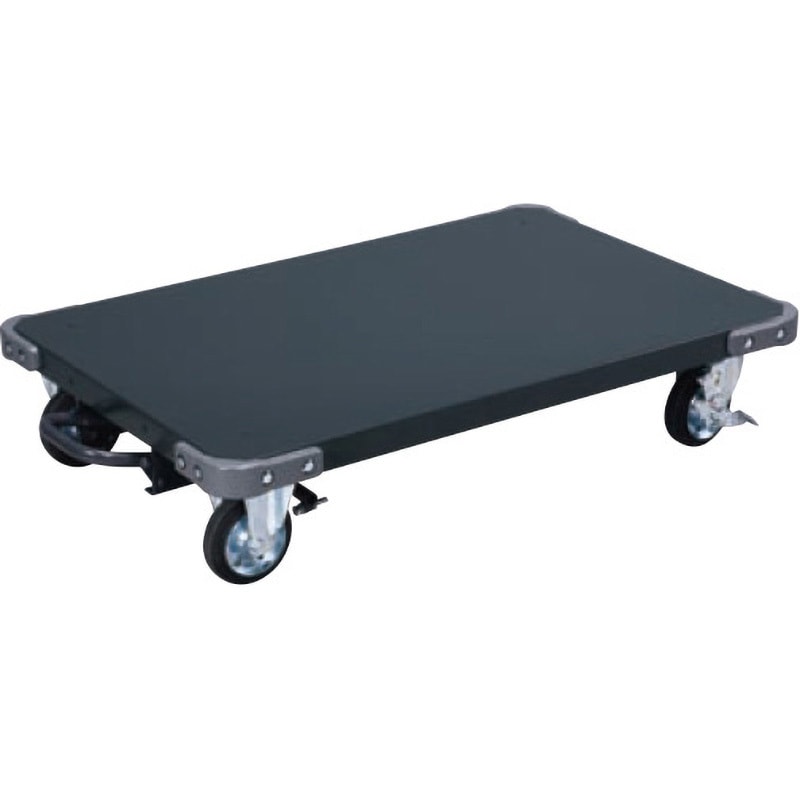 STA-55BRD 特製四輪平台車(フロアストッパー付) サカエ ゴム車輪 自在 スチール製 荷台寸法640×970mm荷台幅610mm荷台奥行940mm 1個 STA-55BRD