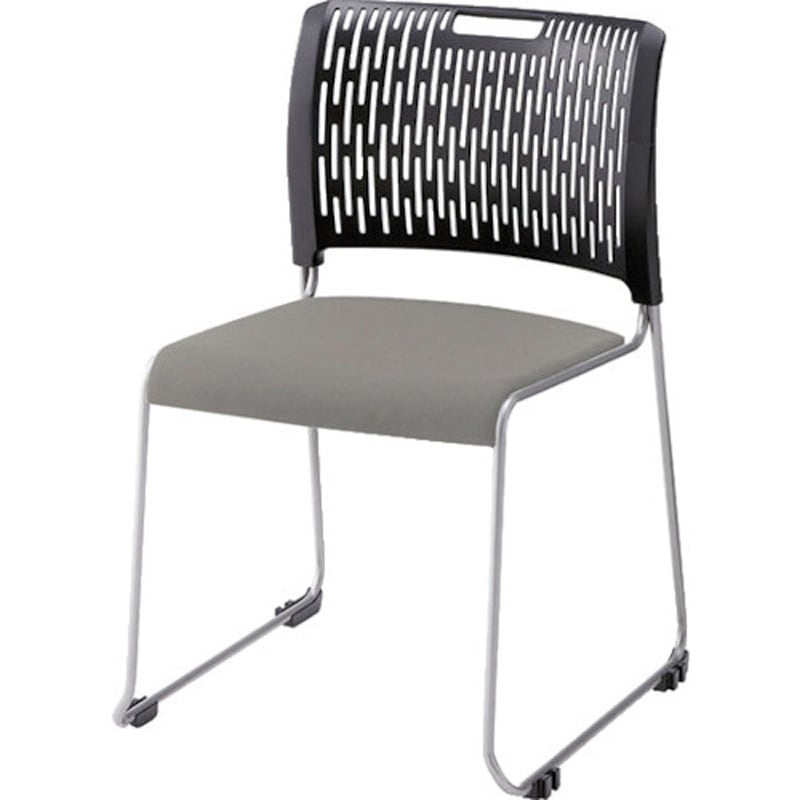 E415F-1-GL 会議用チェアー E415 ナイキ PP樹脂成型品 布張り グレー色