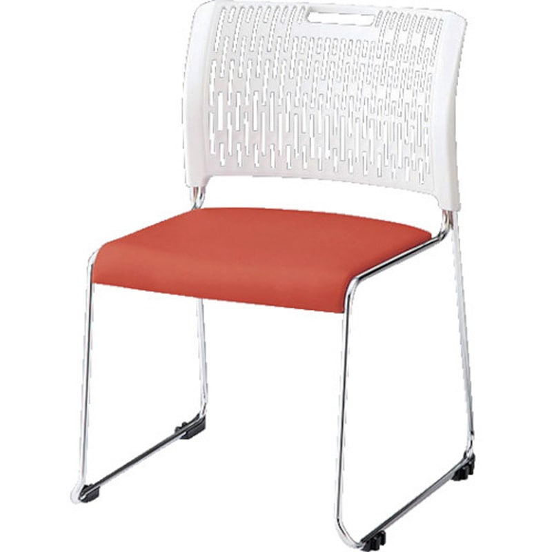 E415FM-3-OR 会議用チェアー E415 ナイキ PP樹脂成型品 布張り オレンジ色