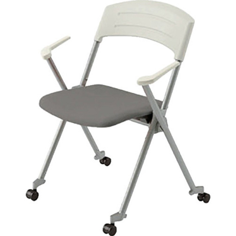 E405FC-GL 会議用チェアー E405 ナイキ 付キャスター 座面ハネ上げ式 グレー色 28,386円