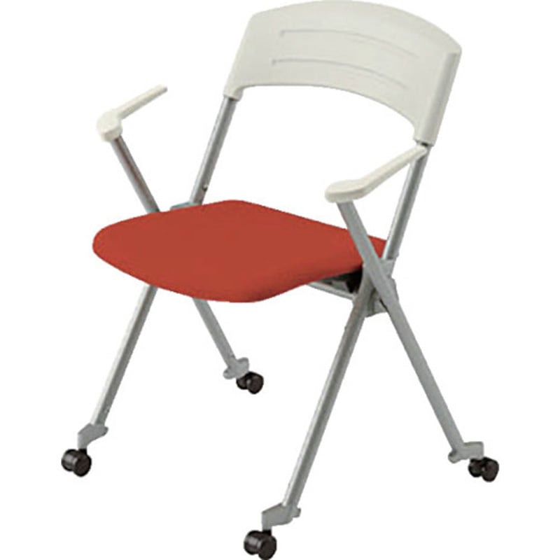 E405FC-OR 会議用チェアー E405 ナイキ 付キャスター 座面ハネ上げ式 オレンジ色 29,985円