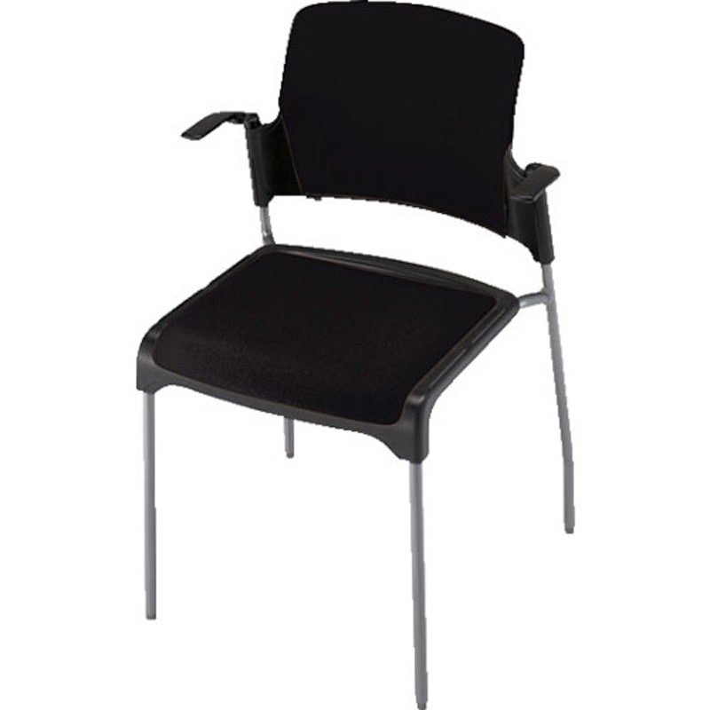 E244F-BK 会議用チェアー E244 ナイキ 肘掛:付 脚の種類4本脚タイプ ブラック色 質量5.2kg