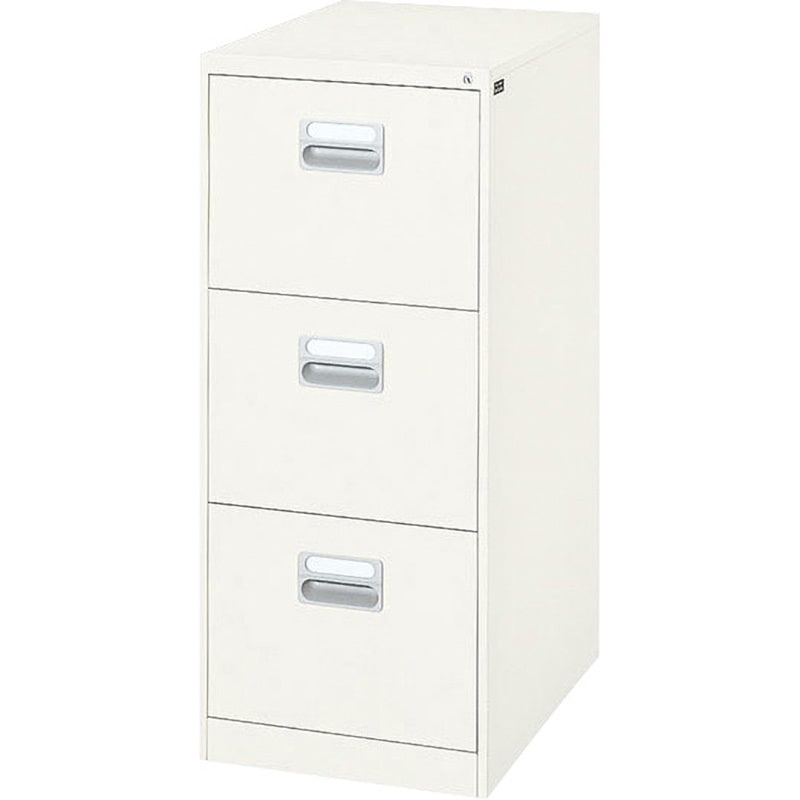B4-3-WC ファイリングキャビネット ナイキ 段数B4横用(1列3段) ホワイト色 収納サイズB4  B4-3-WC