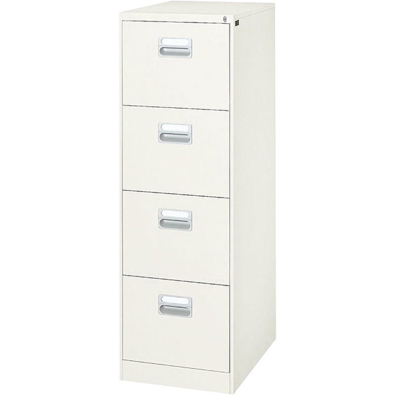 B4-4-WC ファイリングキャビネット ナイキ 段数B4横用(1列4段) ホワイト色 収納サイズB4  B4-4-WC