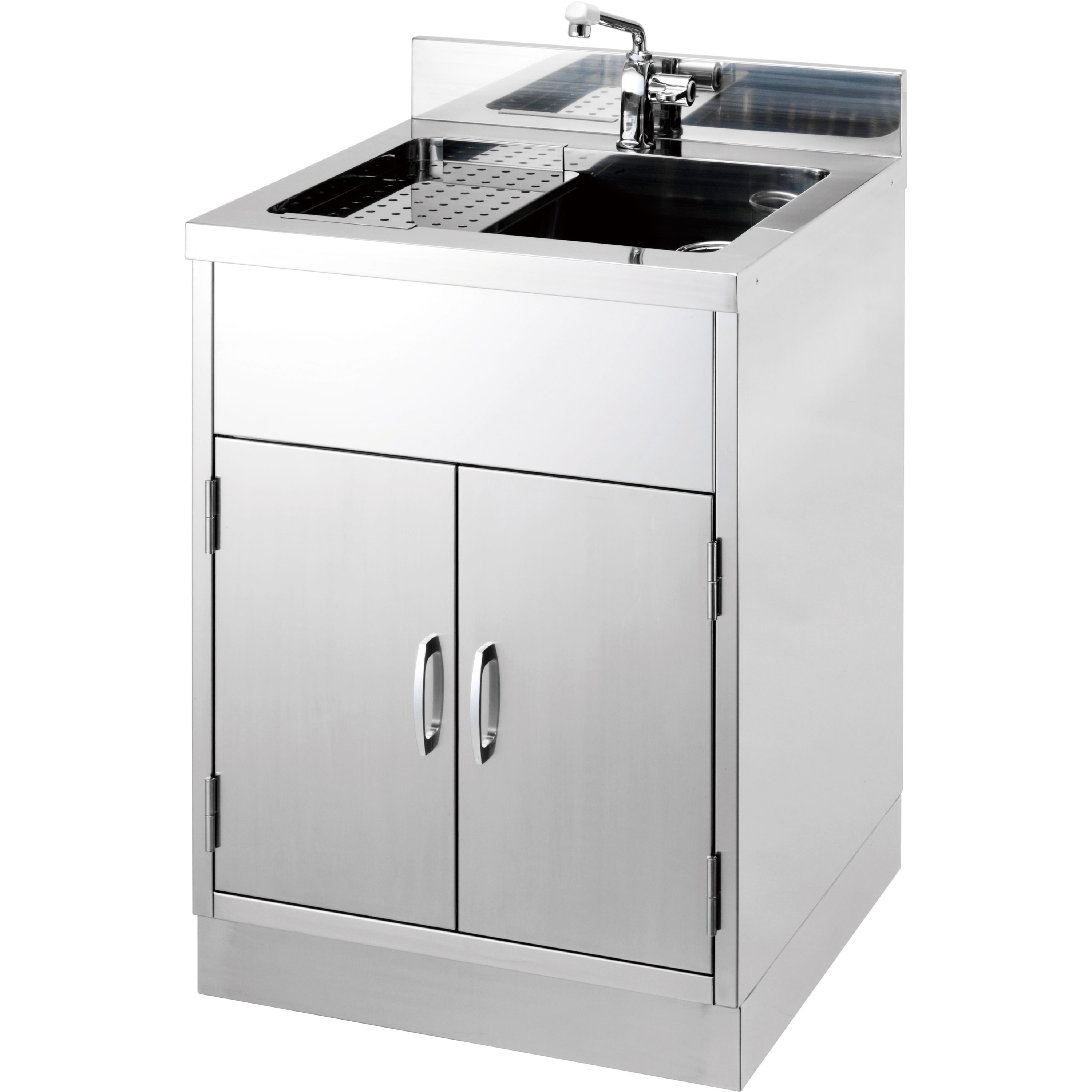 ANXN-10 小型瓶用洗浄機付流し台 テラオカ(ANEX) 間口600mm奥行600mm高