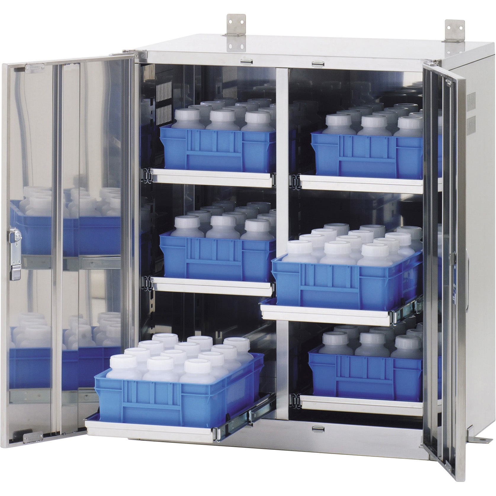 ANX-707M スーパーアネックス薬品庫(床置き用)(壁際設置対応型) テラオカ(ANEX) 庫内寸法W330×D480×H800×2mm  ANX-707M