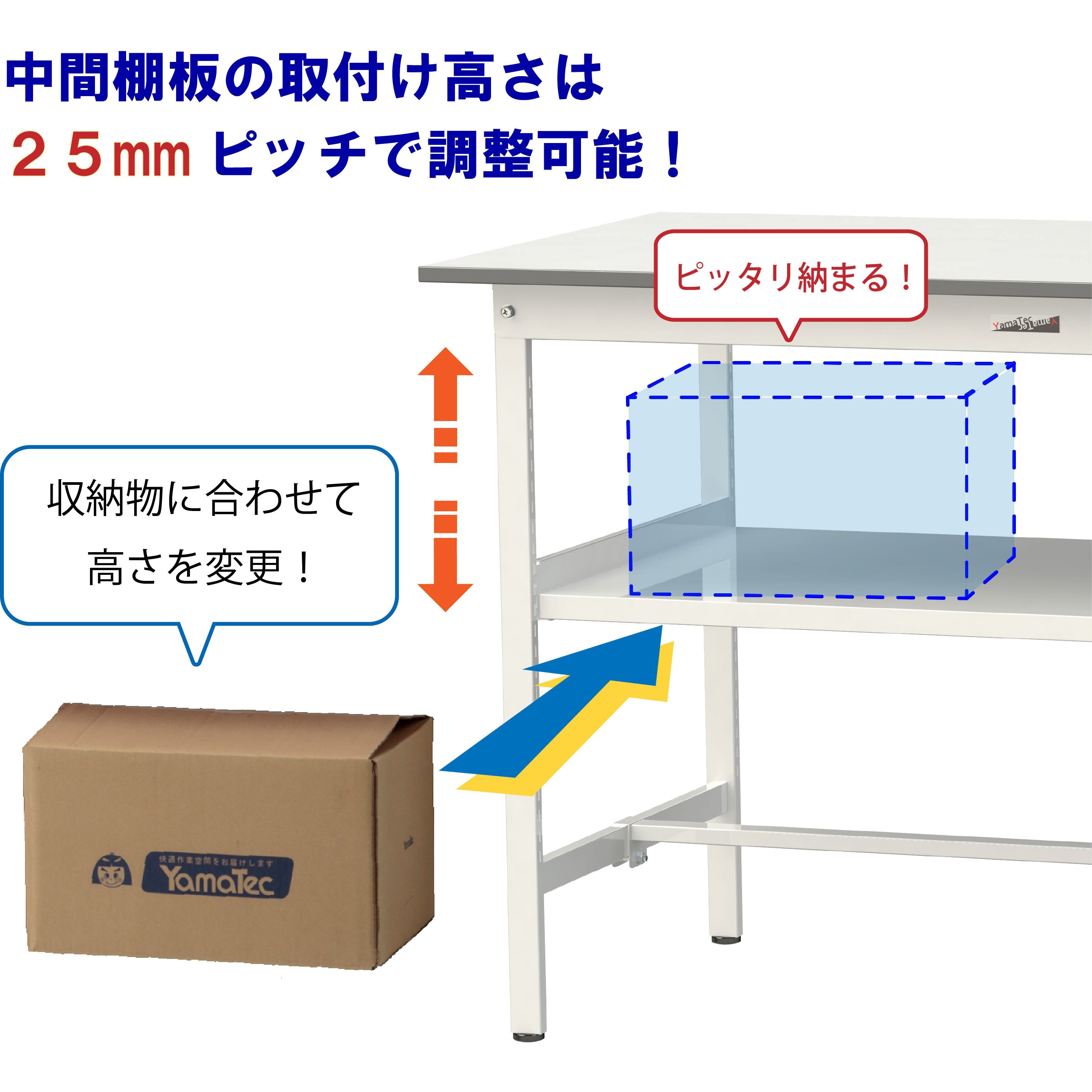 UTM-1290-W-SET オプション/中間棚板・棚受セット_ワークテーブル150