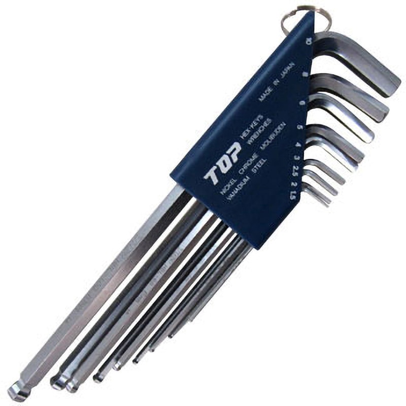 HBL-9000 ボールポイントレンチロングタイプ トップ工業 L型 1.5・2・2.5・3・4・5・6・8・10