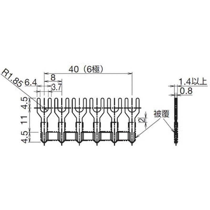 BNJ26FWPN10 渡り金具フォーク形 1パック(10個) IDEC(和泉電気) 【通販 