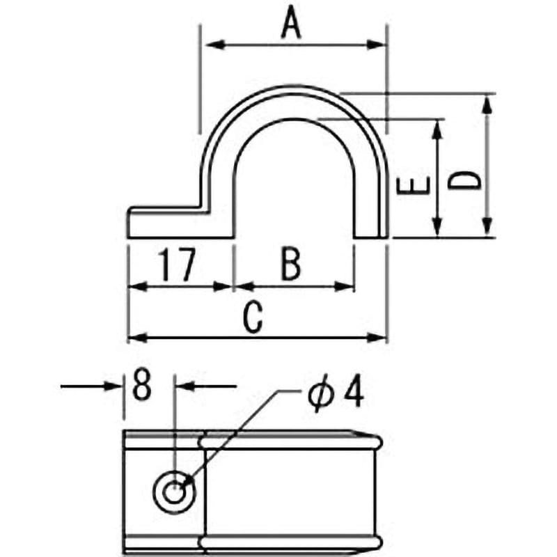 DS-16 ドレンホース用片サドル 因幡電工 1個 DS-16 - 【通販