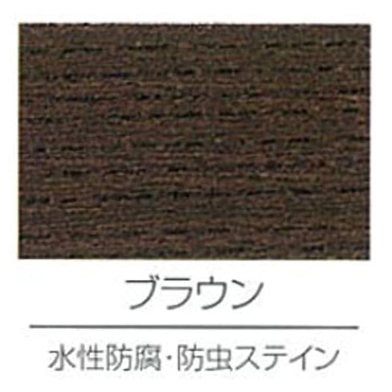 H85-3008 水性防腐・防虫ステイン ロックペイント 屋外木部用 ブラウン色  1缶(4L) H85-3008