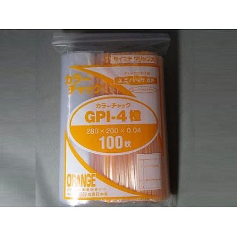 GPI-4 ユニパックGP カラーチャック セイニチ(生産日本社) 橙色  1ケース(100枚×20袋)