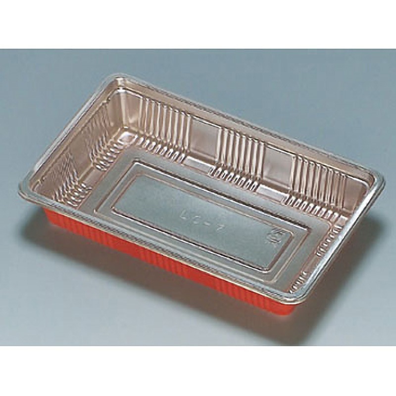 0570249 弁当容器LC 蓋付 福助工業 シルバー色