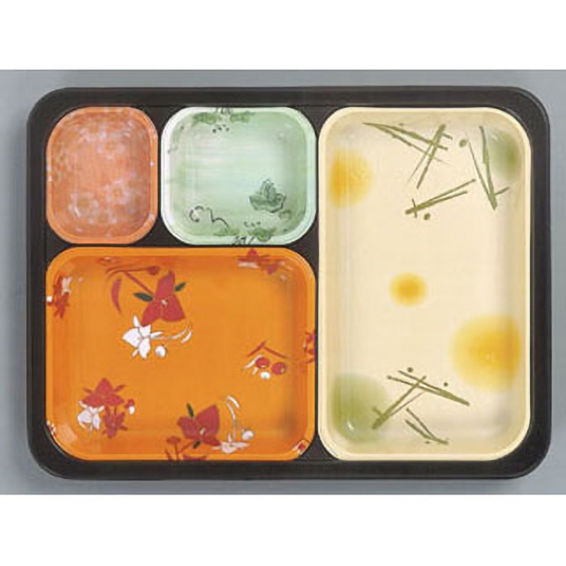 0546453 仕出弁当容器 優膳 福助工業 うつわ/本体 黒色  1ケース(20枚×20袋)