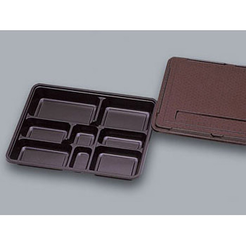 0578312 弁当容器KP 蓋付 福助工業 黒色