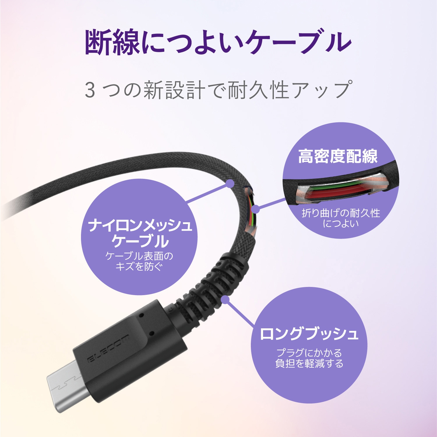 MPA-ACS03NBK USBケーブル A-C USB2.0 認証品 高耐久 タイプC