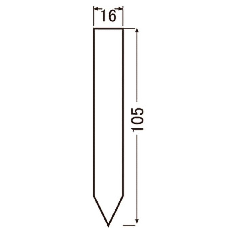 10.5CM フラワーラベル 大和プラスチック 白色 幅16mm高さ105mm 1