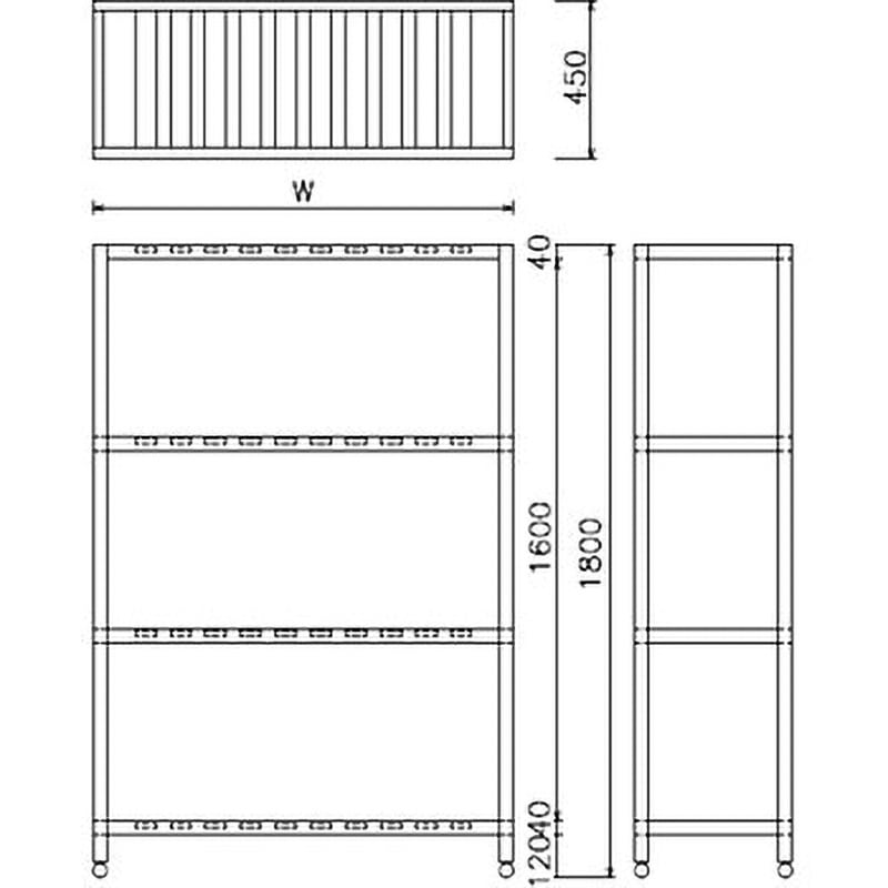 ■アズマ パンラック四段スノコ板付 1780×430×1800 KR1800(5112036)[法人・事業所限定][外直送元] □アズマ パンラック四段スノコ板付 1780×430×1800 KR1800(5112036)[