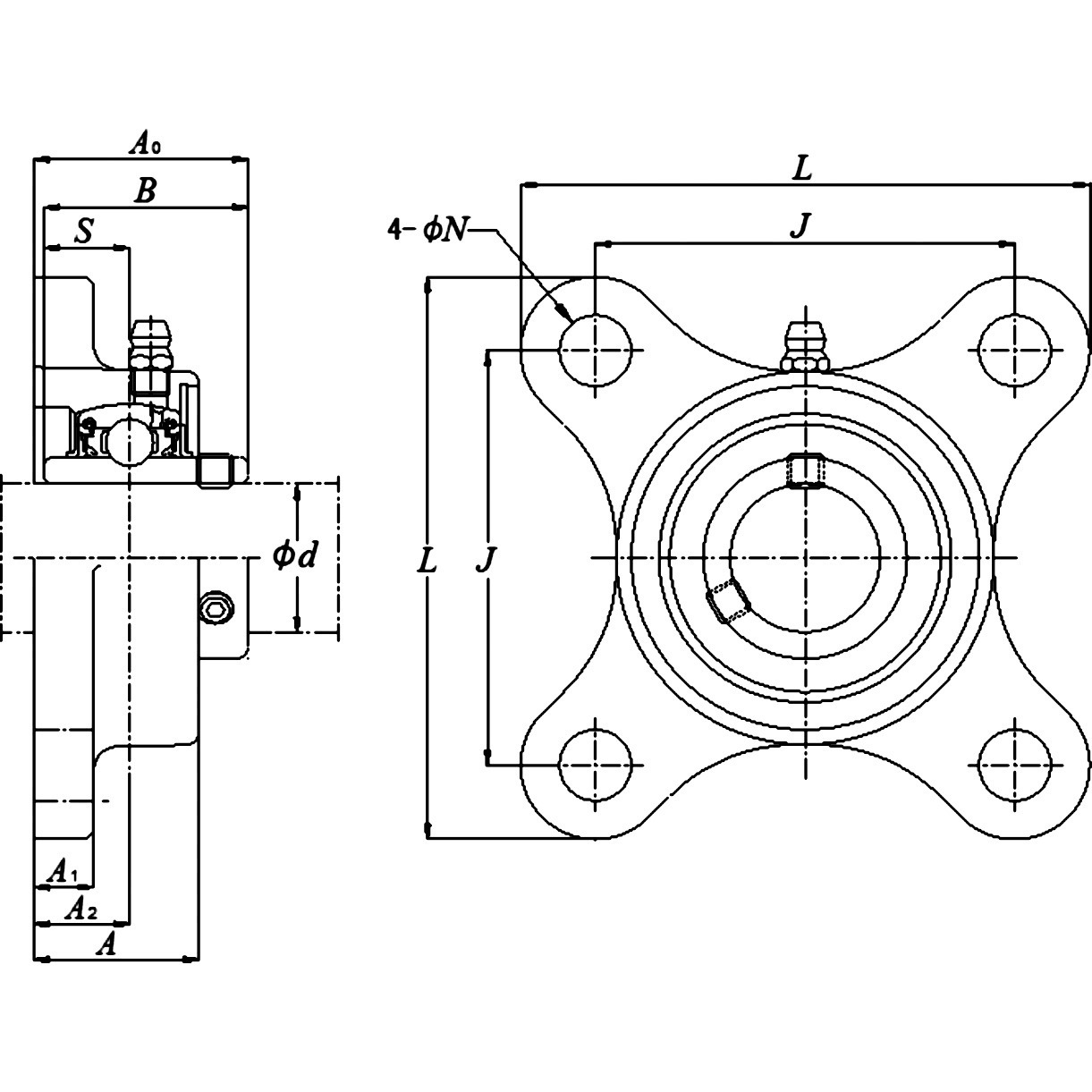 UCSFL206JDS6 耐食シリーズ ステンレスひしフランジ形ユニット UCSFL