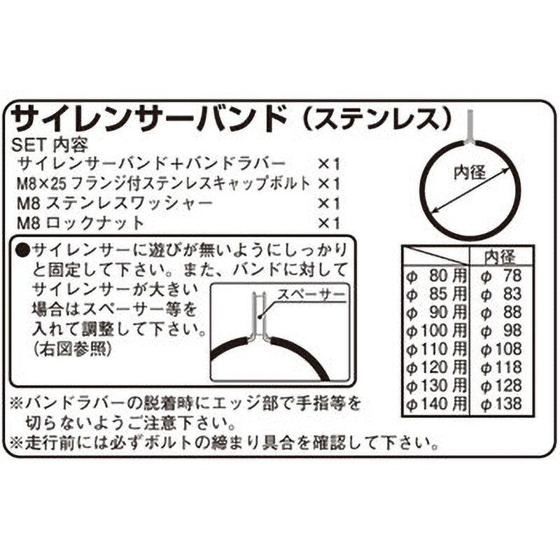 0900-995-10140 サイレンサーバンド 1個 K-CON(キタコ) 【通販