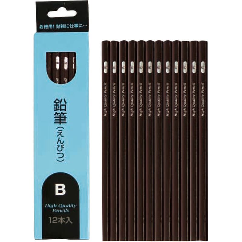 PEN12B 鉛筆12本入り ハピラ 一般用 芯色:黒 本体 B 1ケース(12本×10箱) PEN12B - 【通販モノタロウ】