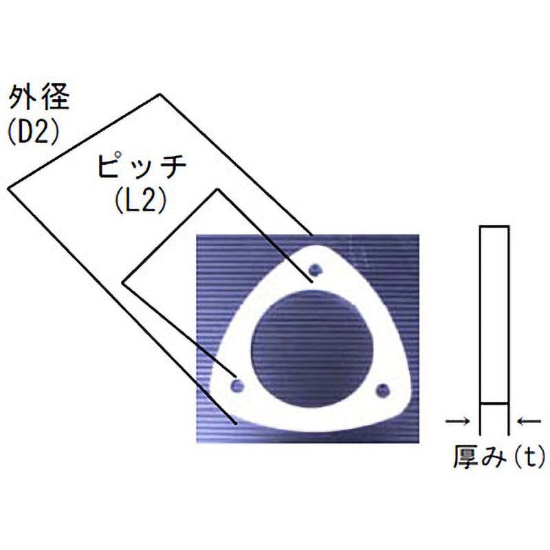 50-S066 フランジ(ステンレス製・三角型) 1個 YSK(山脇産業) 【通販
