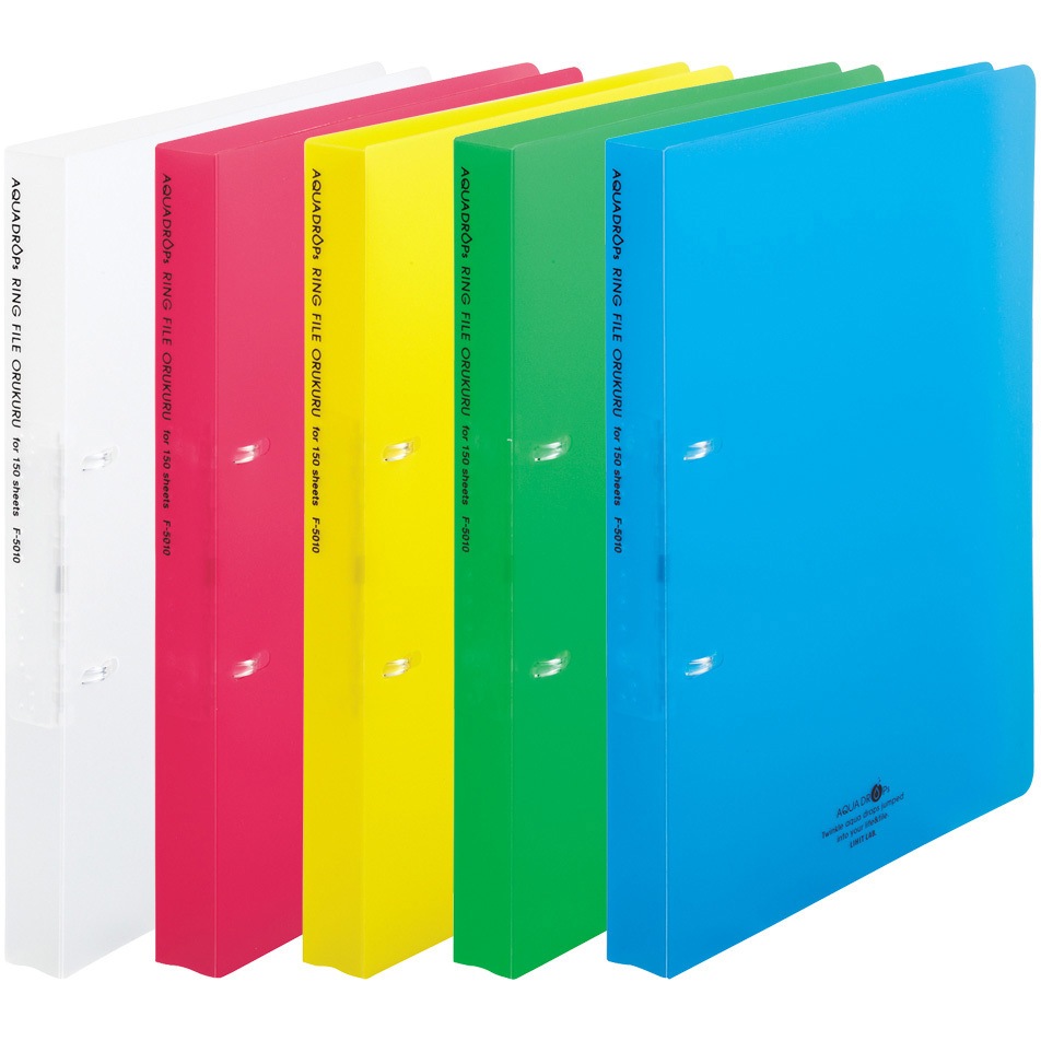 F-5010-8 AQUA DROPs リングファイル＜ツイストリングオルクル＞ 1冊