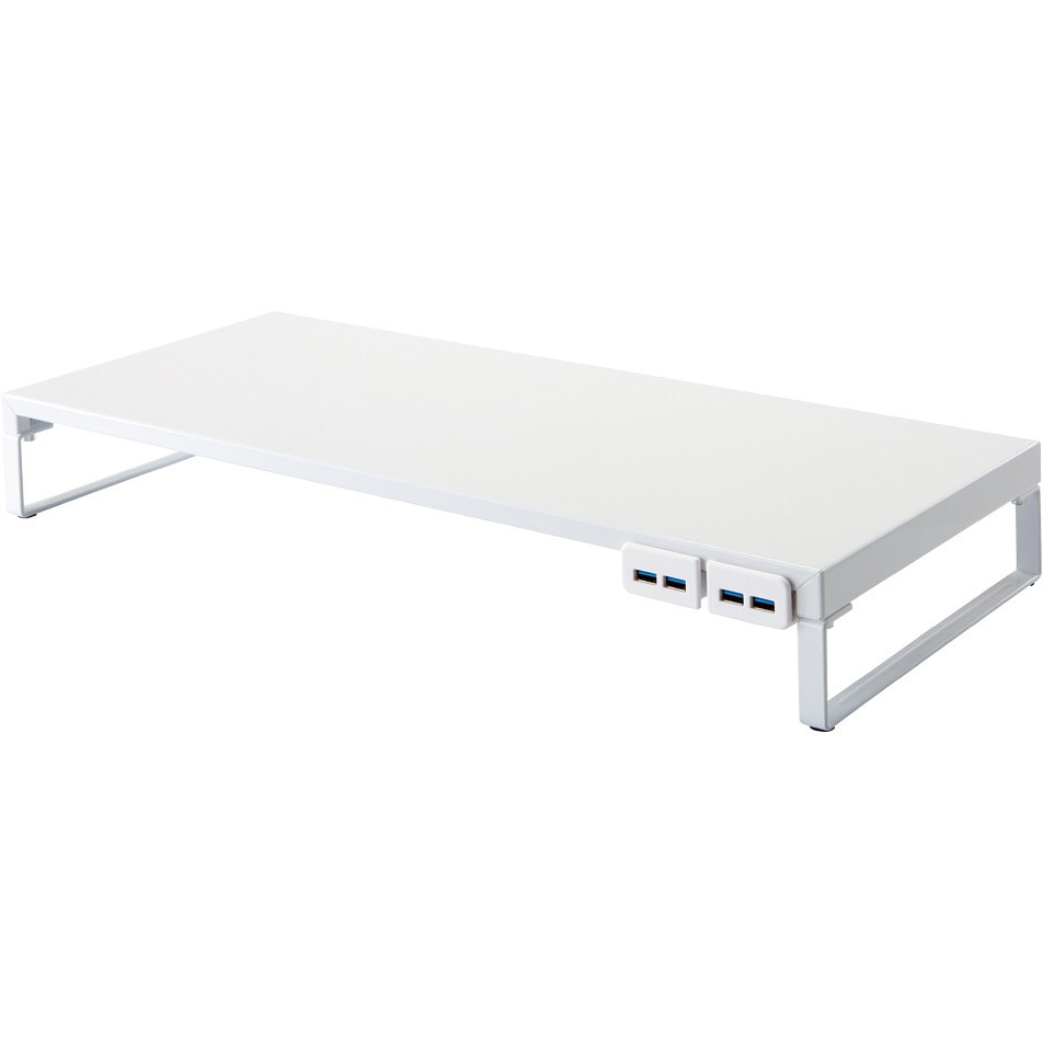 A-7334-0 机上台＜幅590mm・USB3.0ハブ付＞ リヒトラブ 0白色   A-7334-0