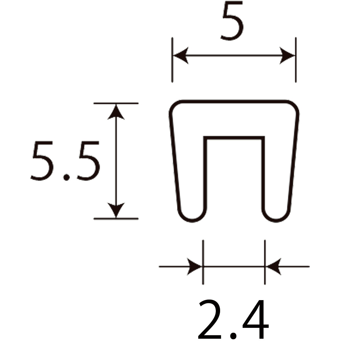 165 ホワイトカブセ 光モール 硬質PVC製 長さ1000mm 1本 - 【通販