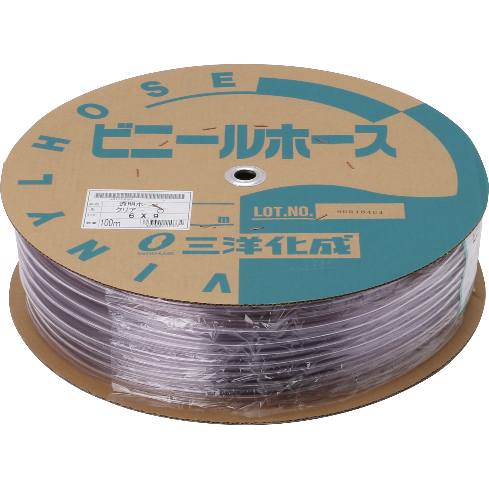 TM-69D 100T 透明ホース 三洋化成 水用 クリアー色 ドラム 内径6mm外径9mm長さ100m  TM-69D 100T