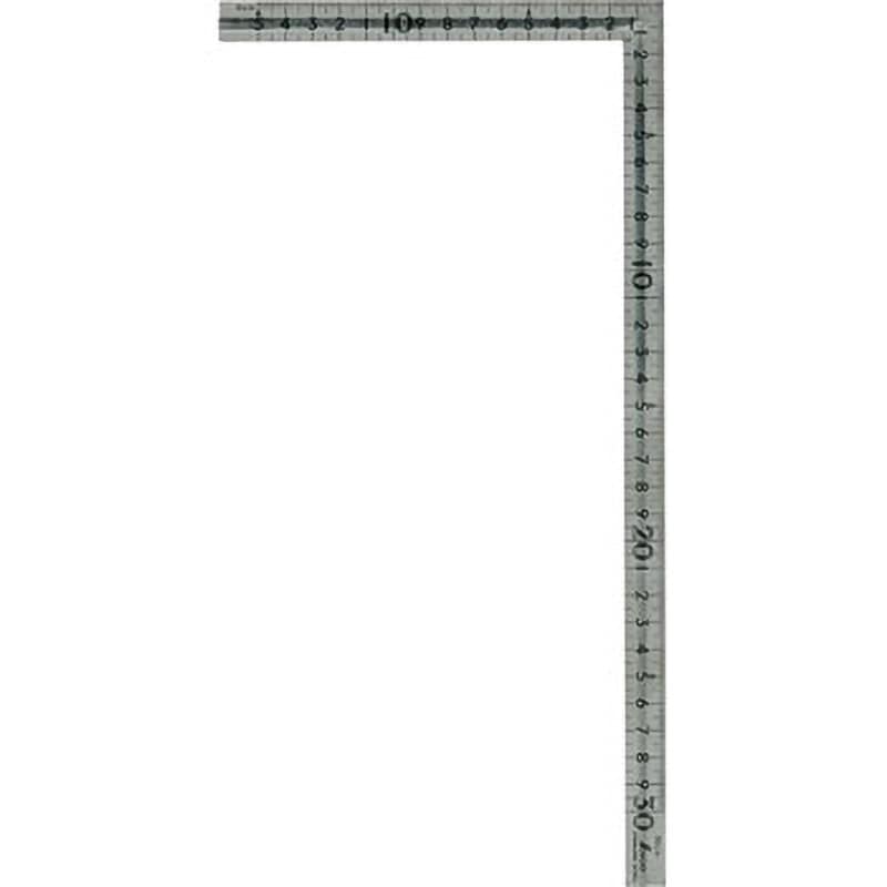 12130 小型曲尺溝付ステン30×15cm表裏同目 シンワ測定 同厚