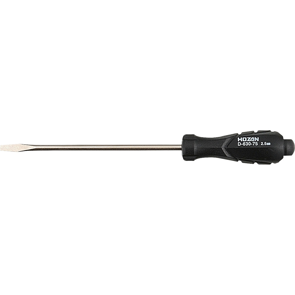 D-630-75 マイナスドライバー ホーザン 単品 樹脂(ソフト)/ゴム 軸長