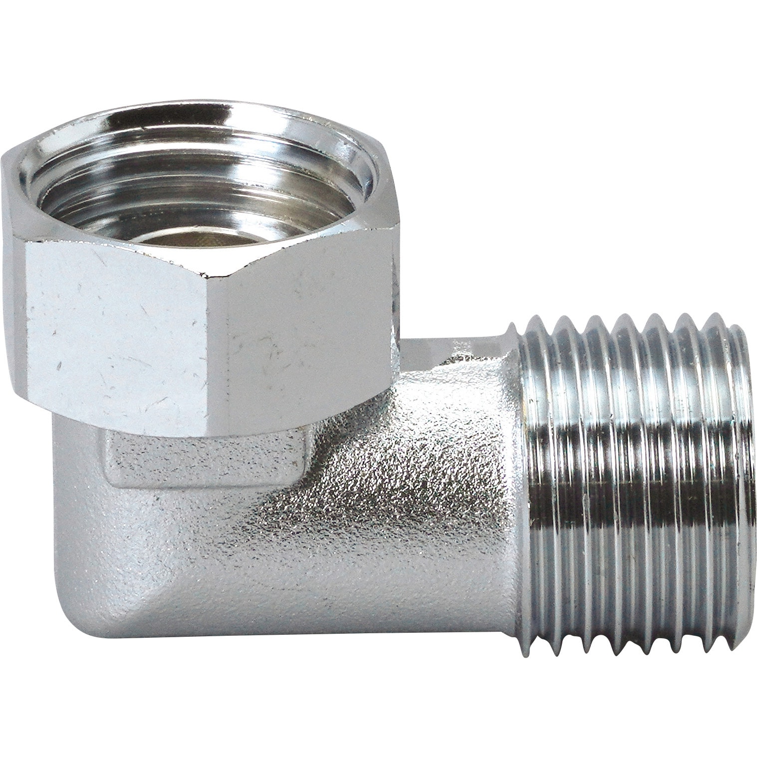 646-111-13 ナットつきフレキ用小曲りエルボ カクダイ 黄銅 ノン