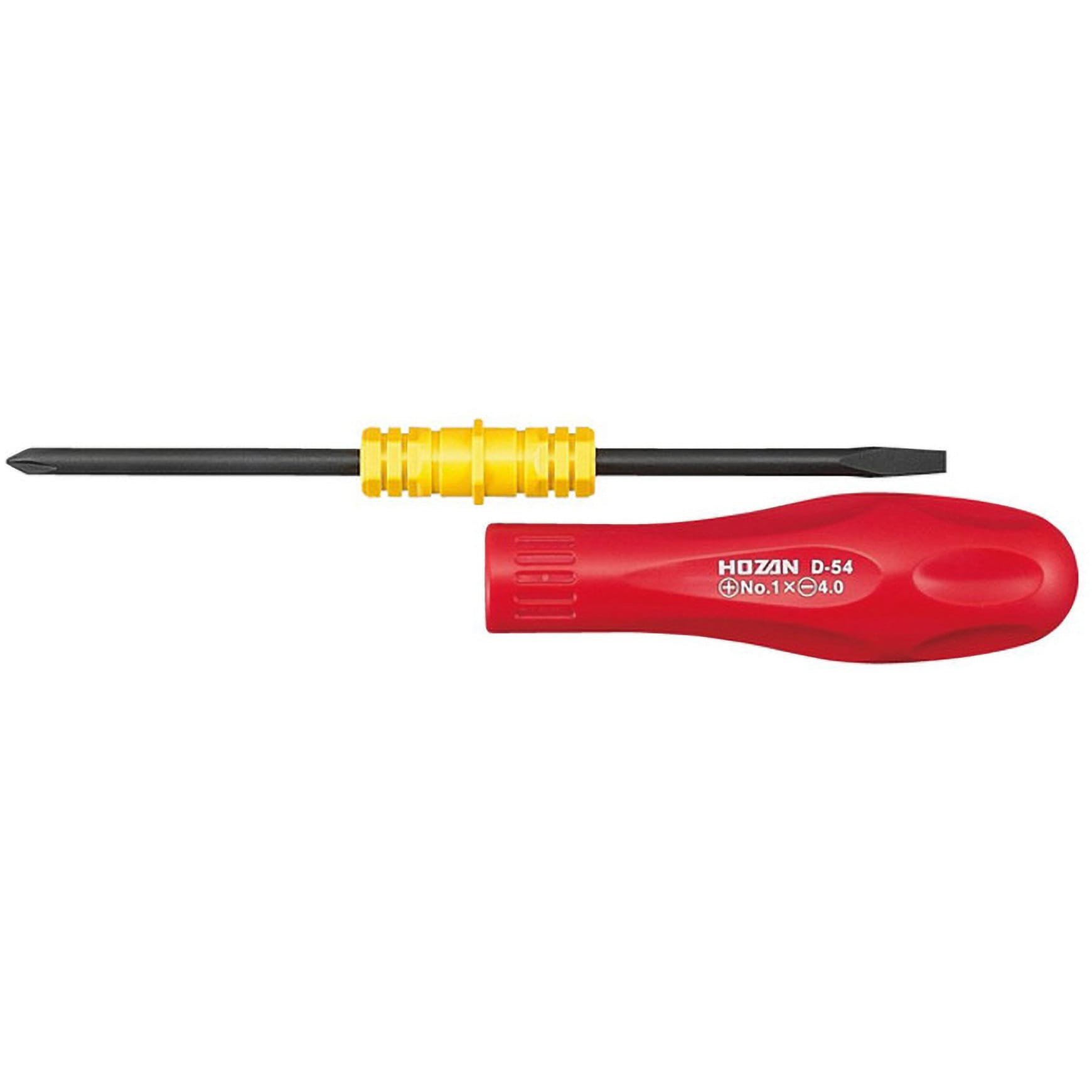 D-54 差替ドライバー ホーザン 単品 軸長57+57mm軸径5mm D-54 - 【通販